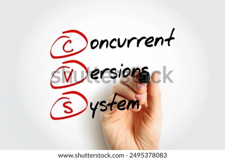CVS - Concurrent Versions System acronym, technology concept background