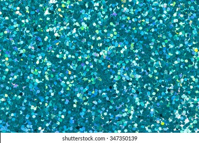 Cyan Glitter For Texture Or Background.