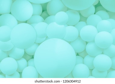 Cyan Turquoise Blue Balloons Turquoise Inflatable Stock Photo ...