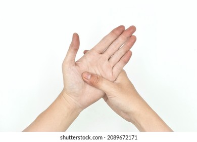Cyanotic hands or peripheral cyanosis or blue hands at Southeast Asian, Chinese young man with congenital heart disease. - Shutterstock ID 2089672171