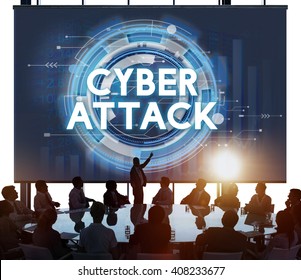 Cyber Attack Hacker Publishing Security System Concept