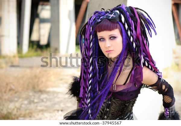 Cyber Gothic Girl Stock Photo Edit Now 37945567