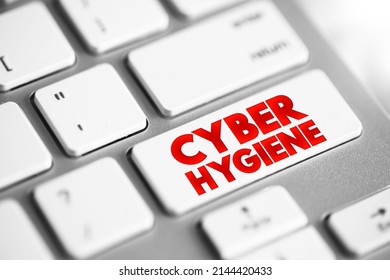 Cyber Hygiene - Set Of Practices For Ensuring The Safe Handling Of Critical Data, Text Button On Keyboard