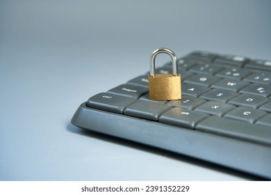 Cyber ​​security and information or network protection. Cyber ​​Technology Web Services for Business. Phishing, mobile phone hacker or cyber scam concept. Copy space