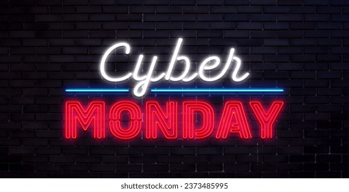 Cyber monday sale neon sign vector. cyber monday design template neon sign. - Powered by Shutterstock