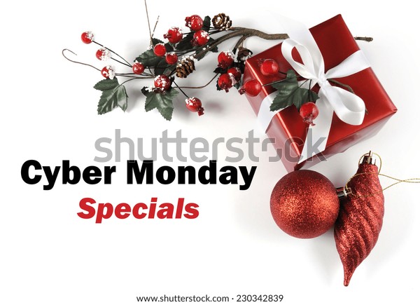 Cyber Monday Specials Sale Message Greeting Stock Photo ...