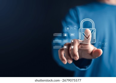 Cyber security approval secure access. data protection, network security, access control, encryption, and trusted digital authentication systems.