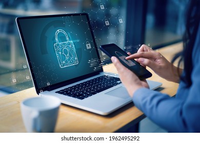 CYBER SECURITY Business  technology Antivirus Alert Protection Security and Cyber Security Firewall Cybersecurity and information technology - Shutterstock ID 1962495292