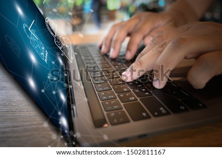CYBER SECURITY Business technology secure Firewall Antivirus Alert Protection Security and Cyber Security Firewall