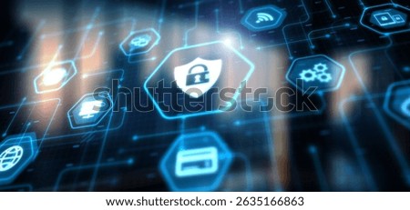 Cyber security concept. Data protection internet access cybersecurity.