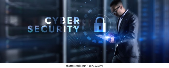 Cyber security concept. IT engineer in data center