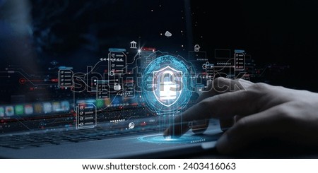 cyber security concept, Login, User, identification information security and encryption, secure Internet access, cybersecurity, secure access to user's personal information,