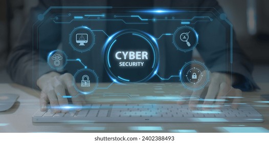 Cyber security concept. Professionals use artificial intelligence AI and techniques to protect organizations from potential threats. Protecting networks, systems, and programs from digital attacks. - Powered by Shutterstock