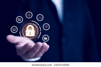 Cyber security concept. Protecting Internet-connected systems, and data from both individual and corporate cyber threats, accessing data by secure encryption. - Powered by Shutterstock