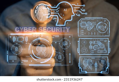 Cyber security concept. Use AI to manage security. - Shutterstock ID 2311936247