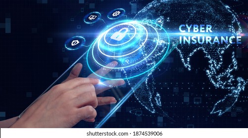 Cyber Security Data Protection Business Technology Privacy Concept. Cyber Insurance