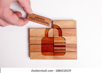 Cyber security data protection business technology privacy concept. Unlock your potential  - Shutterstock ID 1886518159