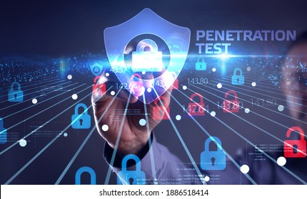 Cyber security data protection business technology privacy concept. PENETRATION TEST