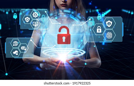 Cyber security data protection business technology privacy concept. 