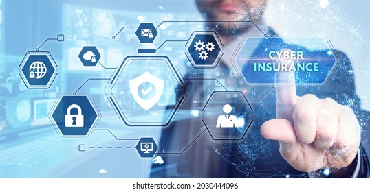 Cyber Security Data Protection Business Technology Privacy Concept. Cyber Insurance