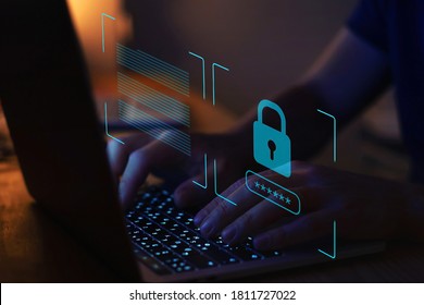 cyber security, digital crime concept, data protection from hacker - Shutterstock ID 1811727022