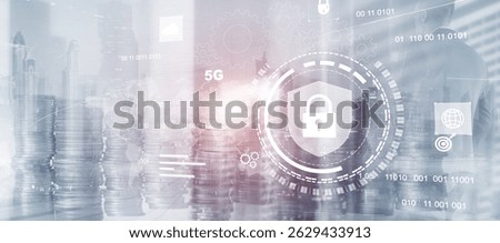 Cyber Security Encrypted Technology, Digital Information Protected Information privacy antivirus.