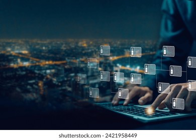cyber security financial, blockchain technology. transactions secure business networks, and ledger data algorithms linked together in a chain. concept of system Payments cryptocurrency digital