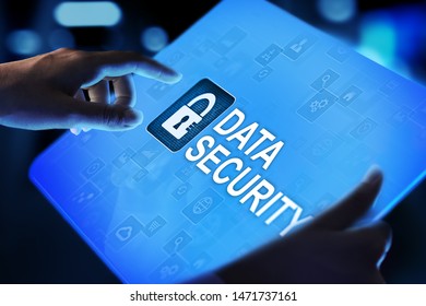 Cyber security, Information privacy, Data protection. Internet and technology concept on virtual screen.