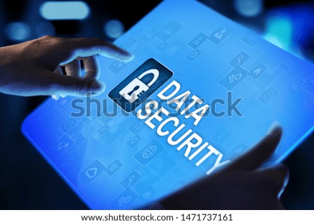Cyber security, Information privacy, Data protection. Internet and technology concept on virtual screen.