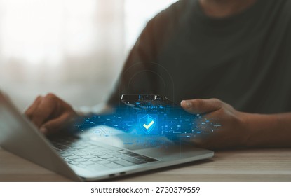 Cyber security internet network data privacy concepts. secure access to user personal information, cybersecurity, secure Internet access, information security and encryption.