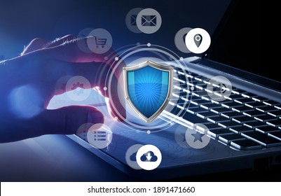 Cyber Security And Network Protection With Cybersecurity Expert Working On Secure Access Internet