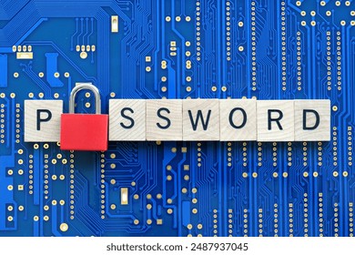 Cyber security, secure password concept background 