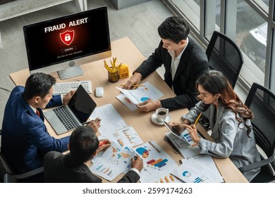 Cyber security software show alert of cyber attack for protection snugly. Danger from virus, phishing and cyber fraud.