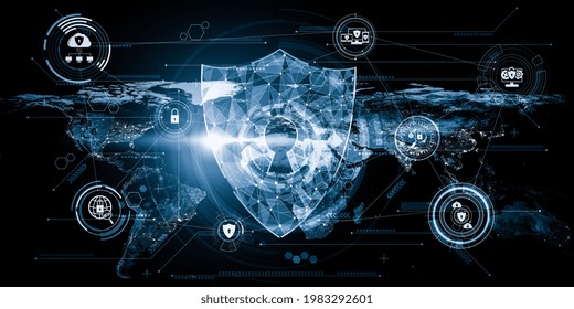 Cyber security technology and online data protection in innovative perception . Concept of technology for security of data storage used by global business network server to secure cyber information . - Powered by Shutterstock - Get 15% off with code: PIKWIZARD15