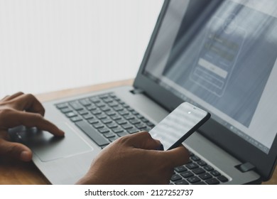 cyber security in two-step verification, Login, User, identification information security and encryption, Account Access app to sign in securely or receive verification codes by email or text message. - Shutterstock ID 2127252737