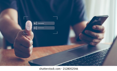cyber security in two-step verification, Login, User, identification information security and encryption, Account Access app to sign in securely or receive verification codes by email or text message. - Shutterstock ID 2128052546