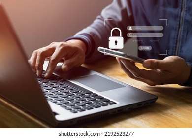 cyber security in two-step verification, Login, User, identification information security and encryption, Account Access app to sign in securely or receive verification codes by email or text message. - Powered by Shutterstock