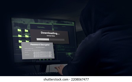 Cyber Thieves Hackers Are Encrypting And Stealing Through Computers And The Internet. Technology Thieves