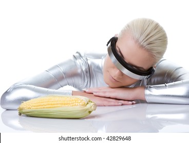 Cyber Woman with Corn Images, Stock Photos & Vectors | Shutterstock