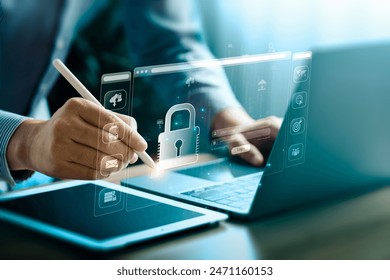 Cybersecurity for Business in the Digital Age, Tech Security Online Privacy Smart Security Software Global Network Protection Digital Business Security Financial Data Security