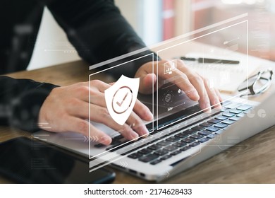 cybersecurity concept Global network security technology, business people protect personal information. Encryption with a padlock icon on the virtual interface. - Powered by Shutterstock