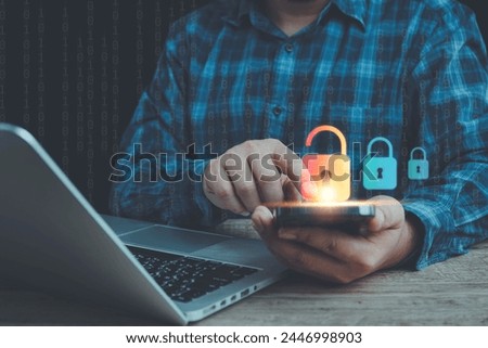 cybersecurity concept, cybersecurity concept identity theft, Database hacks, internet cyber crime. hacker attack, Hacking and stealing data. damage the system and hack the data.