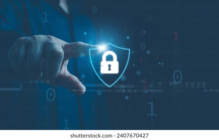 cybersecurity concept, Cybersecurity and privacy concepts to protect data. Lock icon and internet network security technology.  cyber security. privacy security and encryption. screen padlock. - Powered by Shutterstock