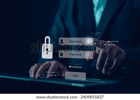 cybersecurity concept, user privacy security, and encryption secure internet  Data protection concept. access Future technology and cybernetics, screen padlock. technology, privacy,
