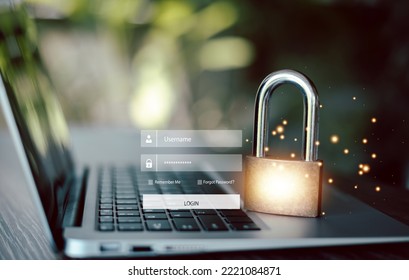 Cybersecurity concept.Data Protection and Encryption, secure access to the user's personal information, Secure internet access, Blockchain.