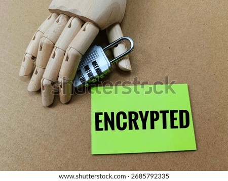 Cybersecurity and Data Protection Concept: Combination Lock with Word 