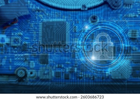 Cybersecurity and data protection. The concept of digital security and data protection.