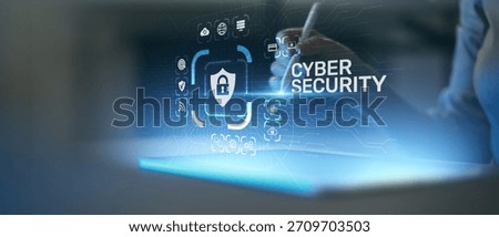 Cybersecurity and Data Protection Technologies Illustrated on Digital Interface.