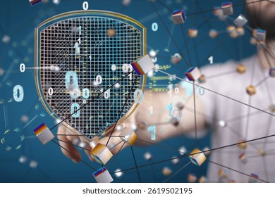 Cybersecurity: Digital Shield Protecting Data Network