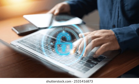 Cybersecurity encryption, Protecting user data and business confidentiality through secure internet access and advanced encryption methods.